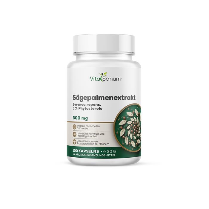 VitaSanum Sägepalmenextrakt Kapseln, 300 mg, 100 Stück.