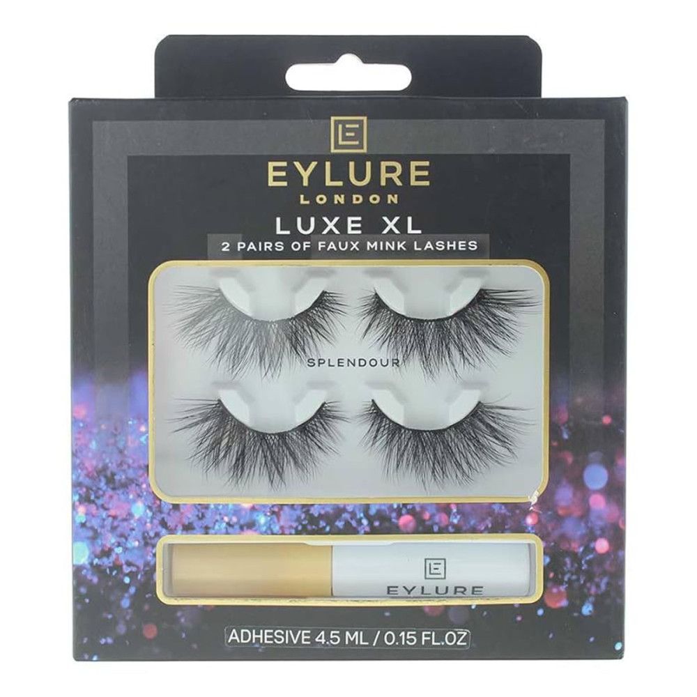 Eylure London - Künstliche Wimpern mit Kleber Luxe XL - 2 Paare