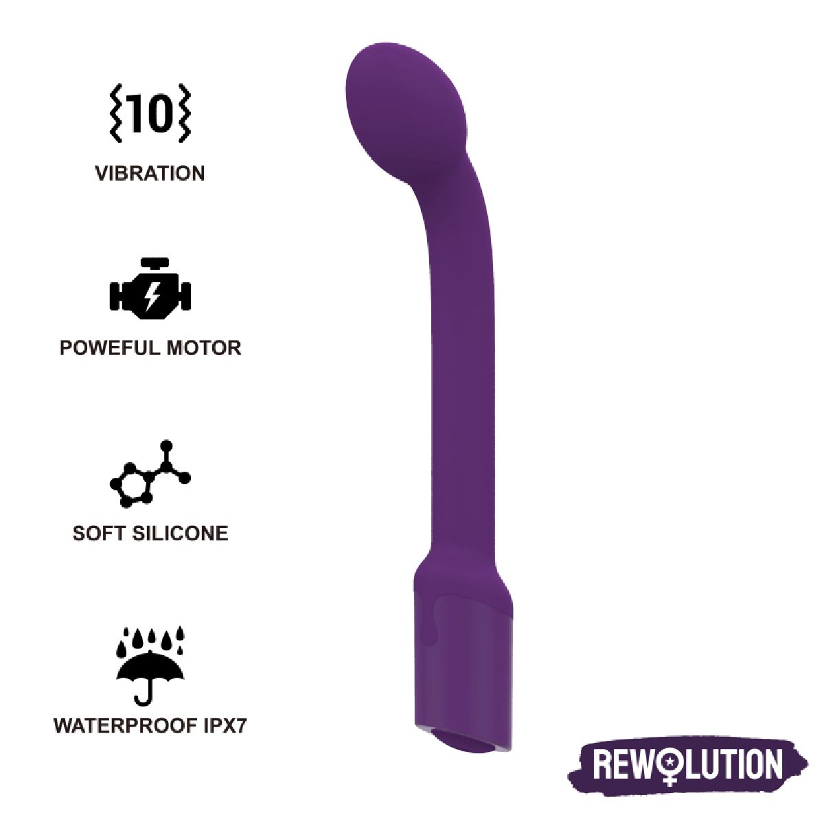 G-Punkt Vibrator "Rewoflex" | 10 Vibrationsmodi | wasserdicht | Rewolution
