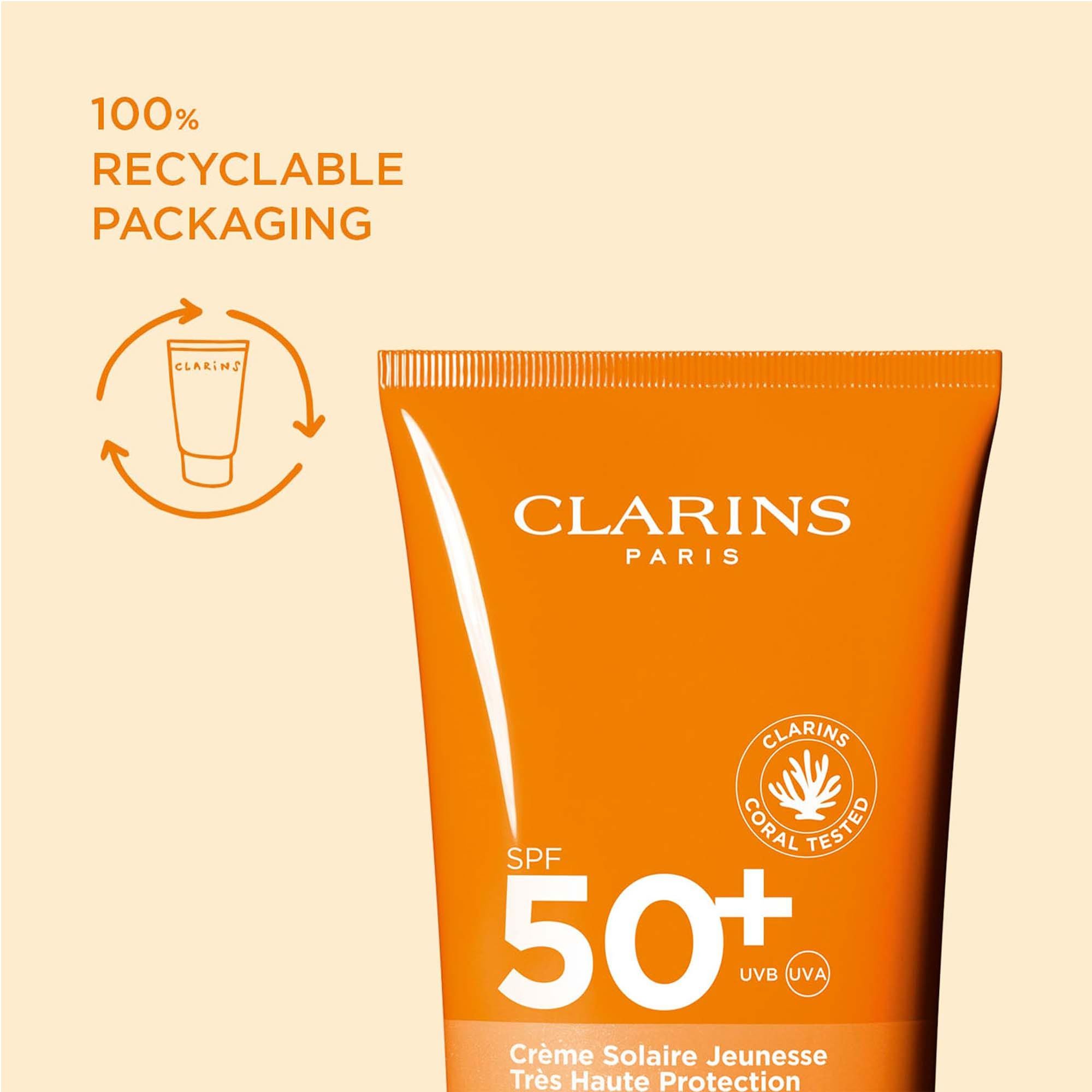 Clarins Youth Protecting Sunscreen SPF50+ Sonnenmilch für den Körper, 150 ml