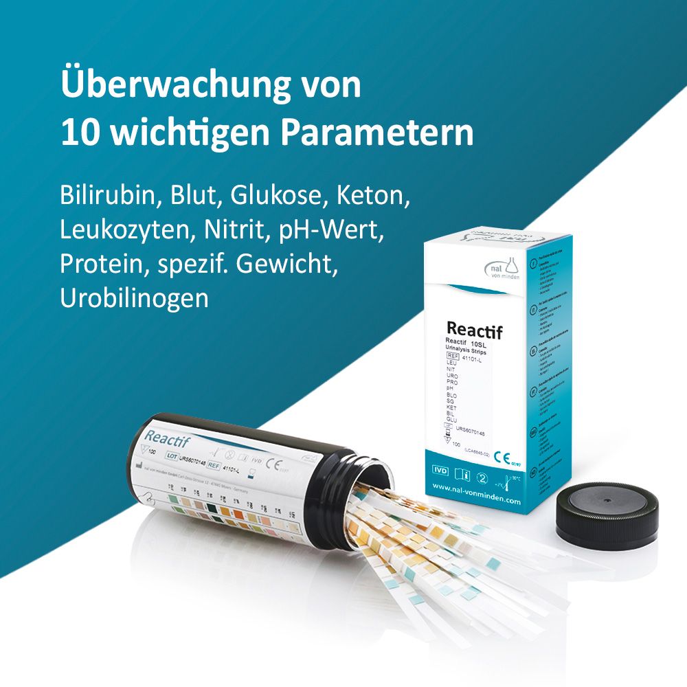 Reactif Gesundheitstest - Urin Teststreifen für 10 Parameter