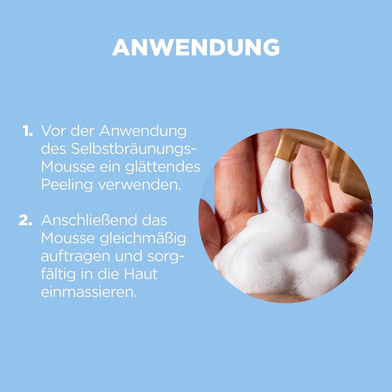 Garnier Selbstbräunungsmousse, Pflegender Selbstbräuner für eine natürliche und fleckenfreie Bräune