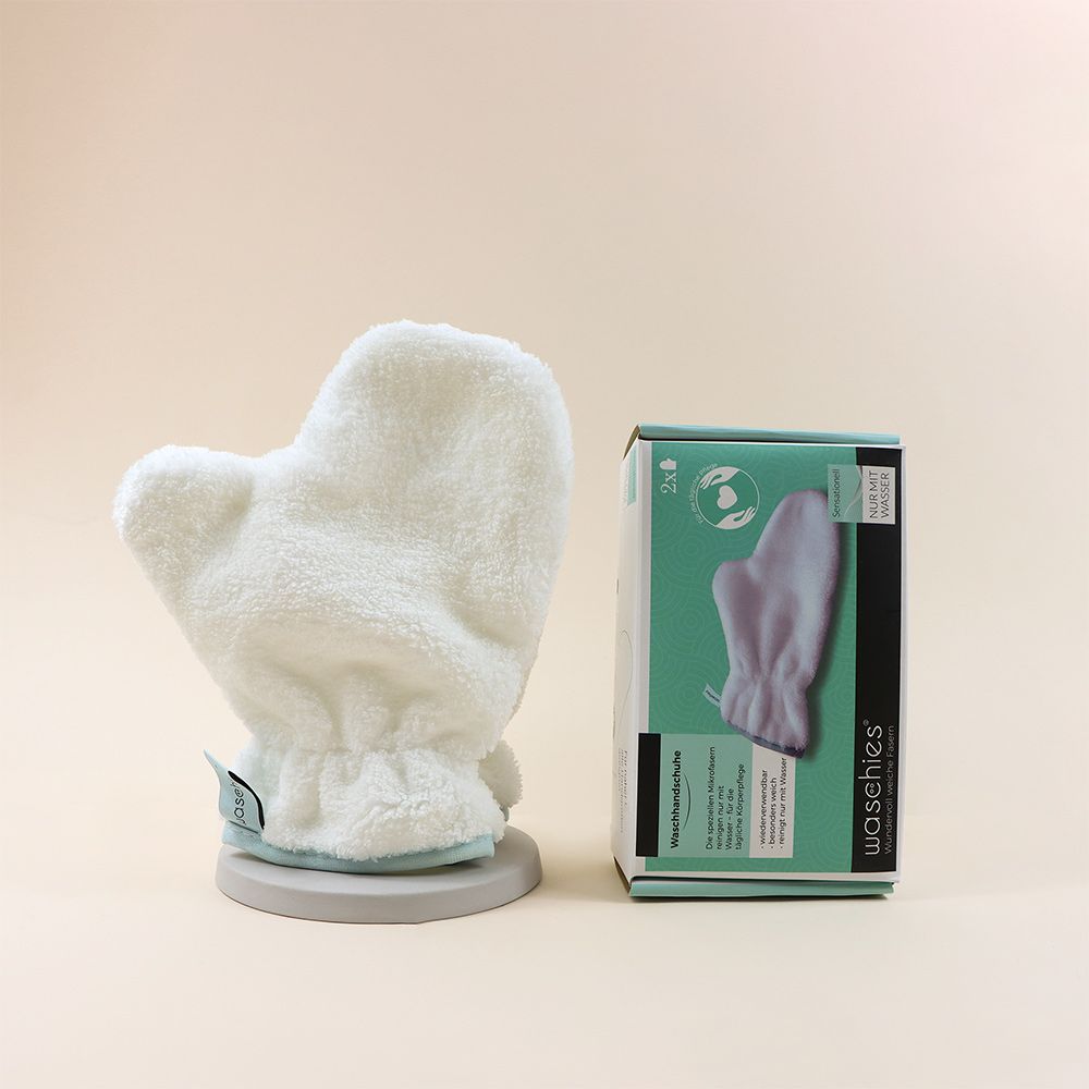 Waschhandschuh weiß, Set