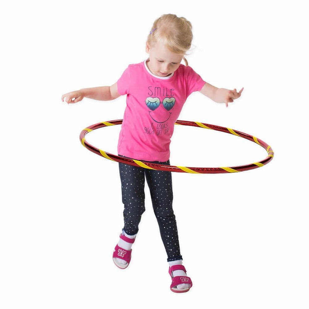 Hoopomania Funny Kinder-Hula-Hoop | Ø 60 cm | Rot-Gelb