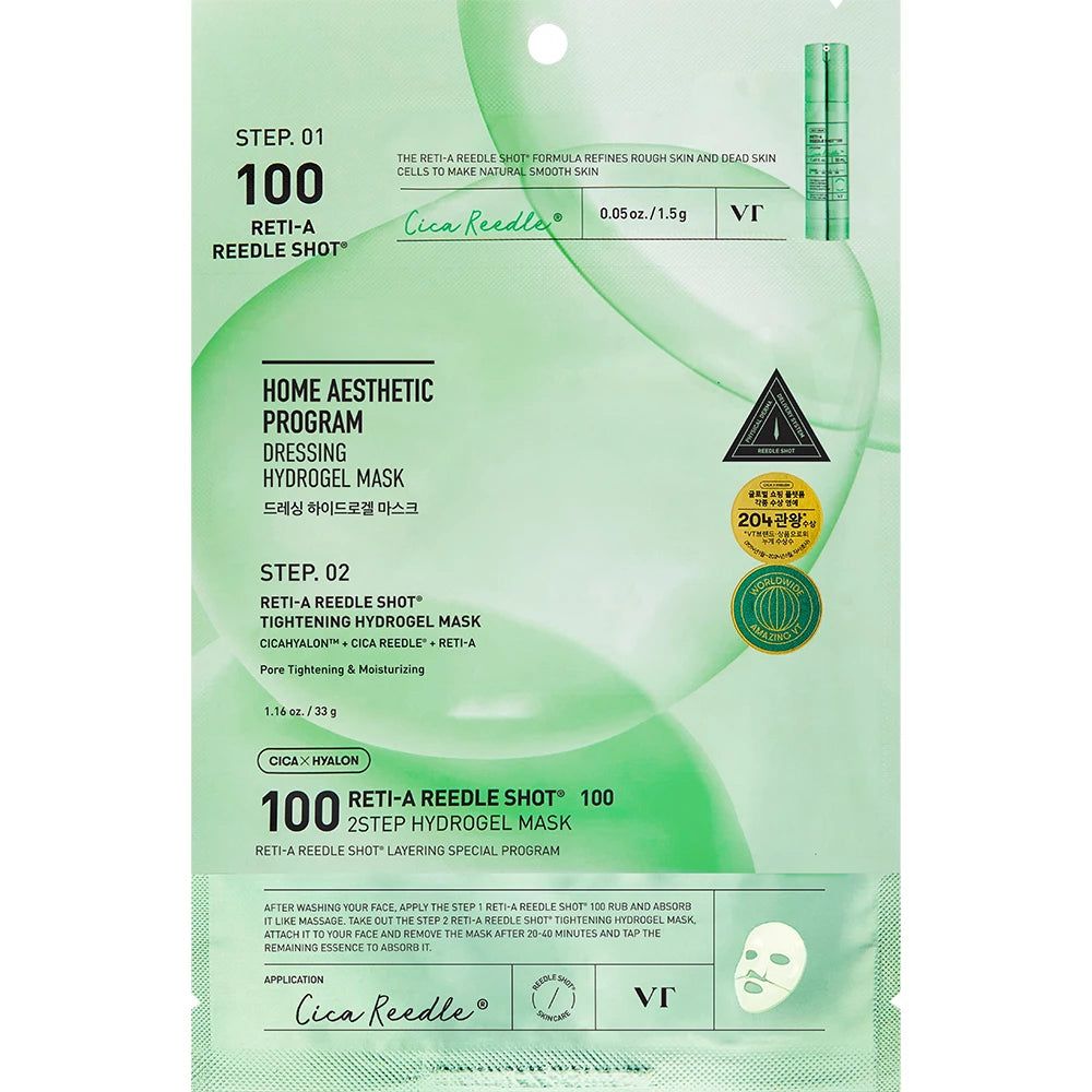 VT COSMETICS Reti-A Reedle Shot 100 Hydrogel Maske, 2-Step-Programm.