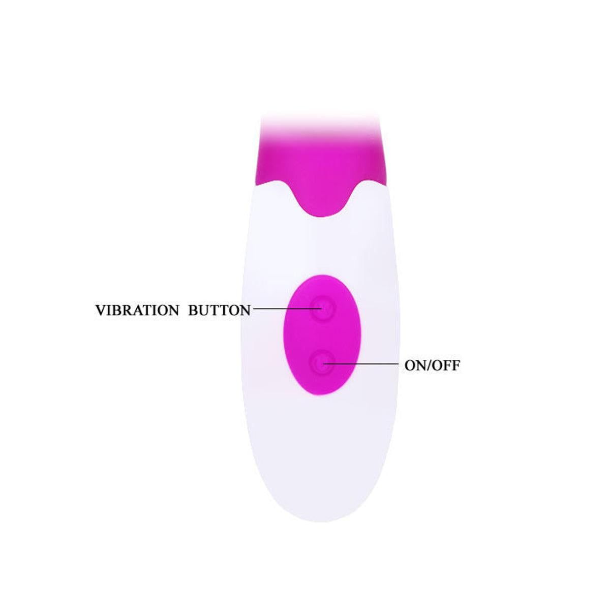 Rabbitvibrator "Alvis" aus 100% Silikon | Flüsterleise, 30 verschiedene Vibrationsmodi | Pretty Love
