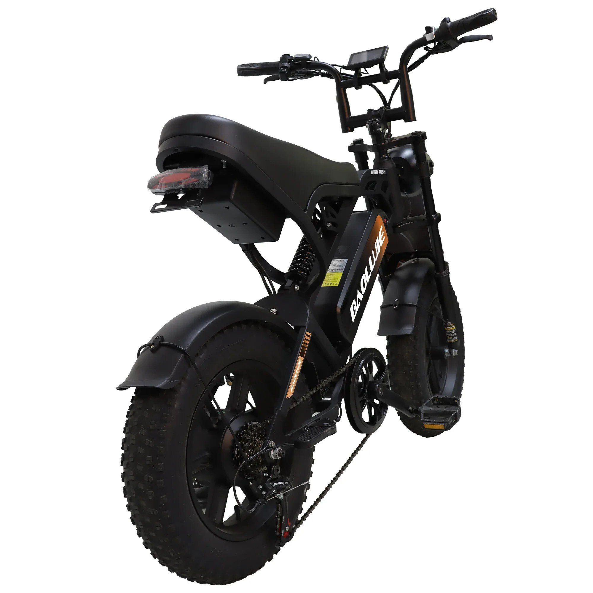 BAOLUJIE F2 E-Bike mit Vollfederung, 48 V 13 Ah, 16" x 4,0"