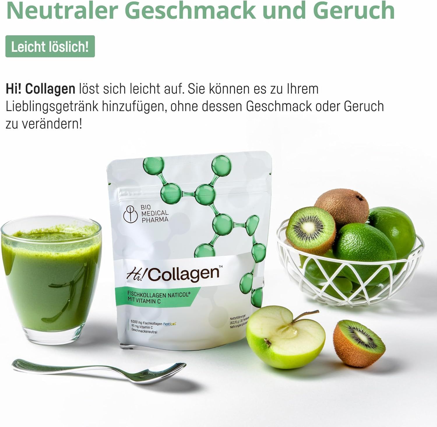 Bio Medical Pharma Marine Kollagen Pulver mit Vitamin C