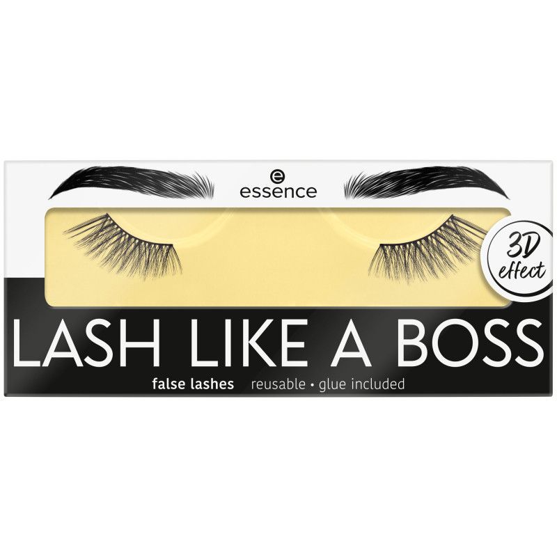Essence Lash Like a Boss falsche Wimpern, 3D-Effekt, wiederverwendbar, Kleber inklusive.