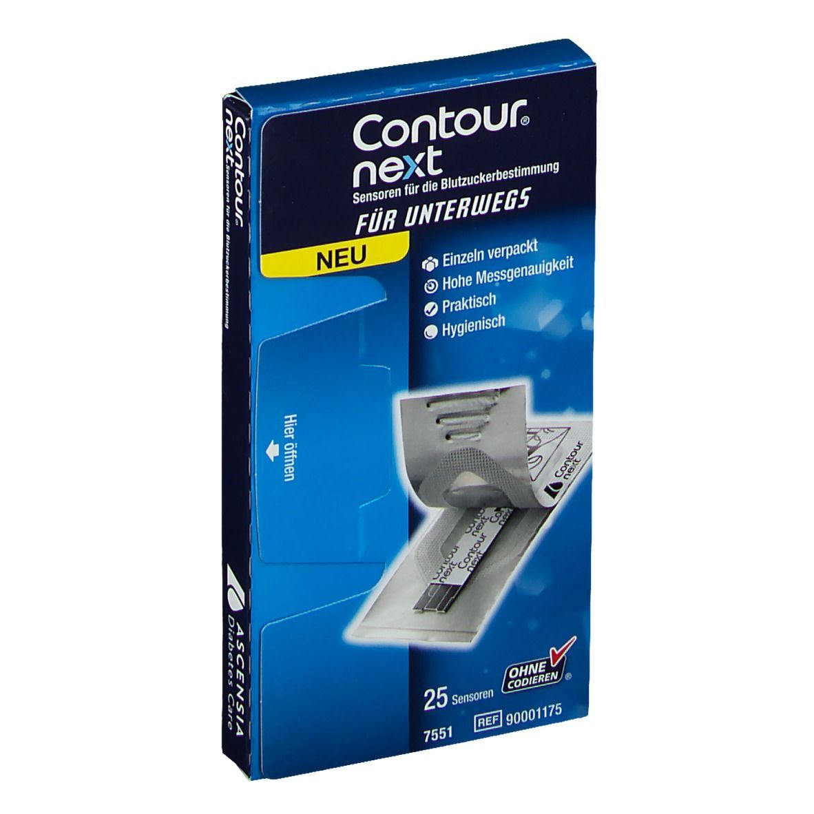 CONTOUR® NEXT Sensoren einzeln verpackt