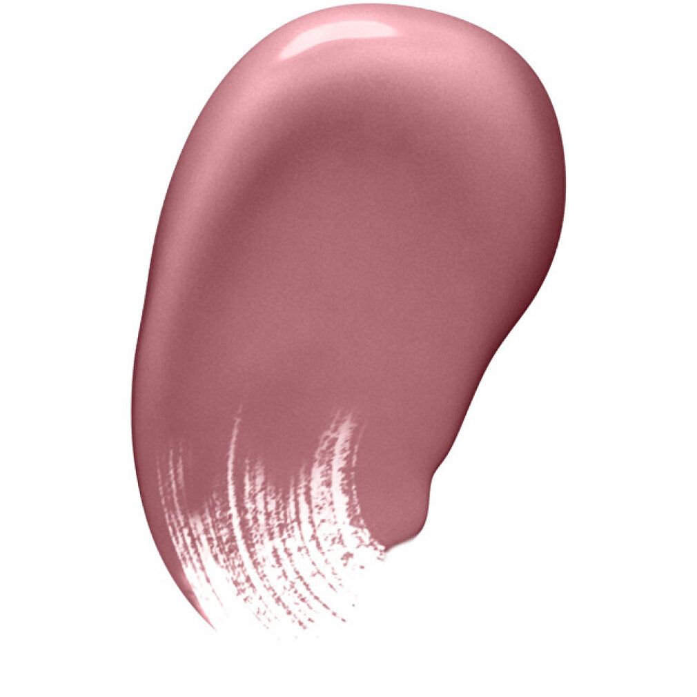 Farbprobe Lippenstift, rosa Farbton. Glänzende Textur, tropfenförmig auf weißem Hintergrund.