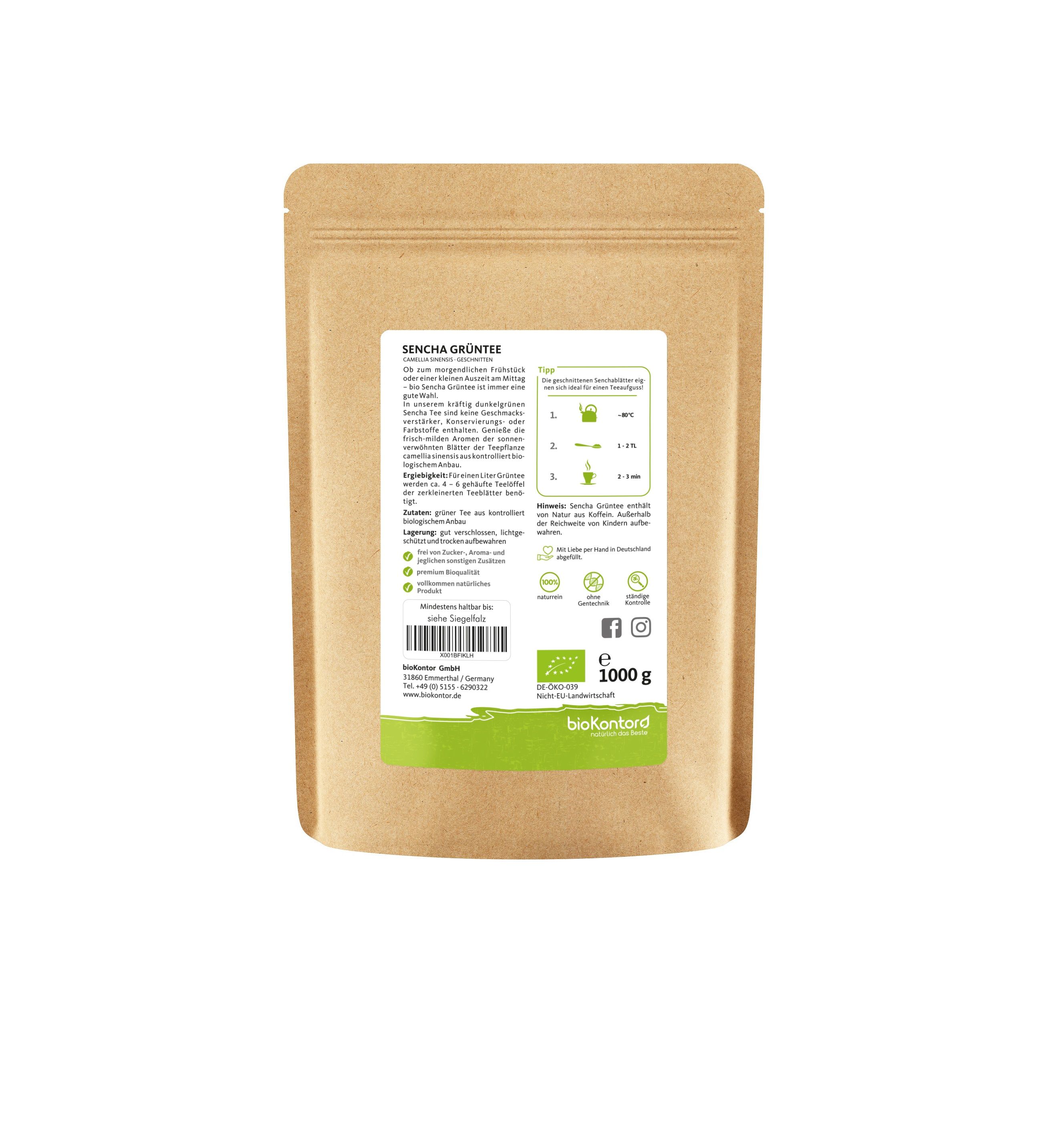 bioKontor Sencha Grüntee 1000 g - Shop Apotheke