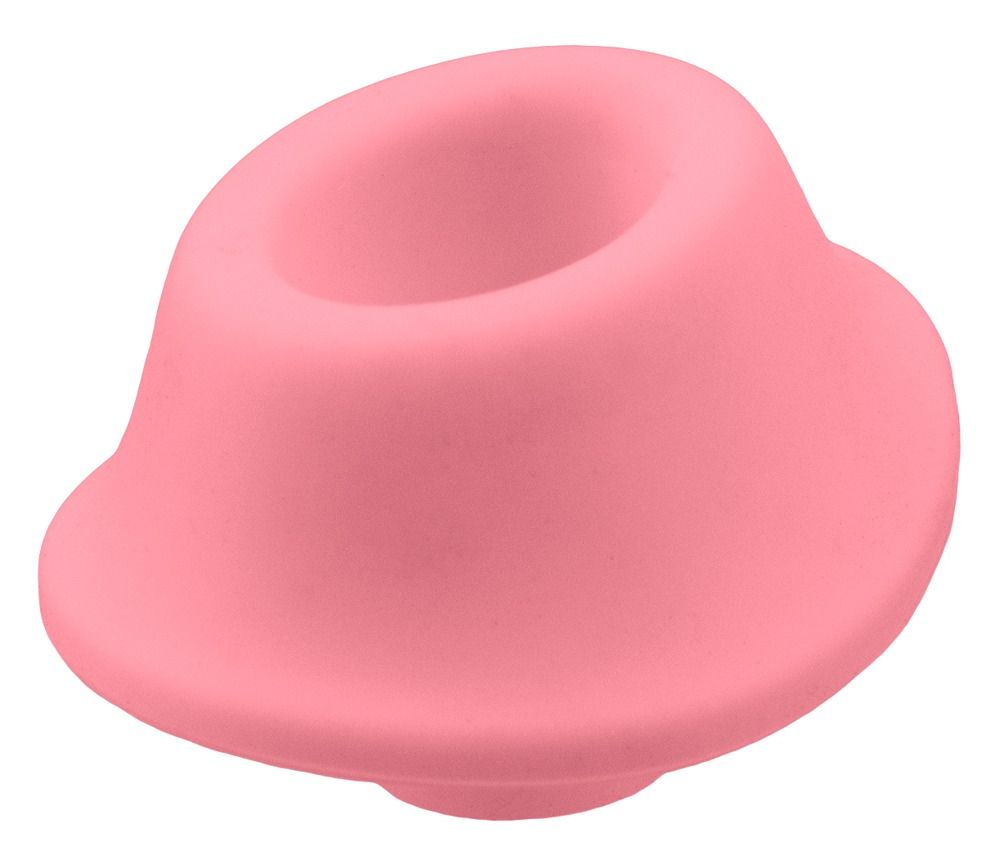 Eine rosa Ersatzkappe für Womanizer-Produkte.