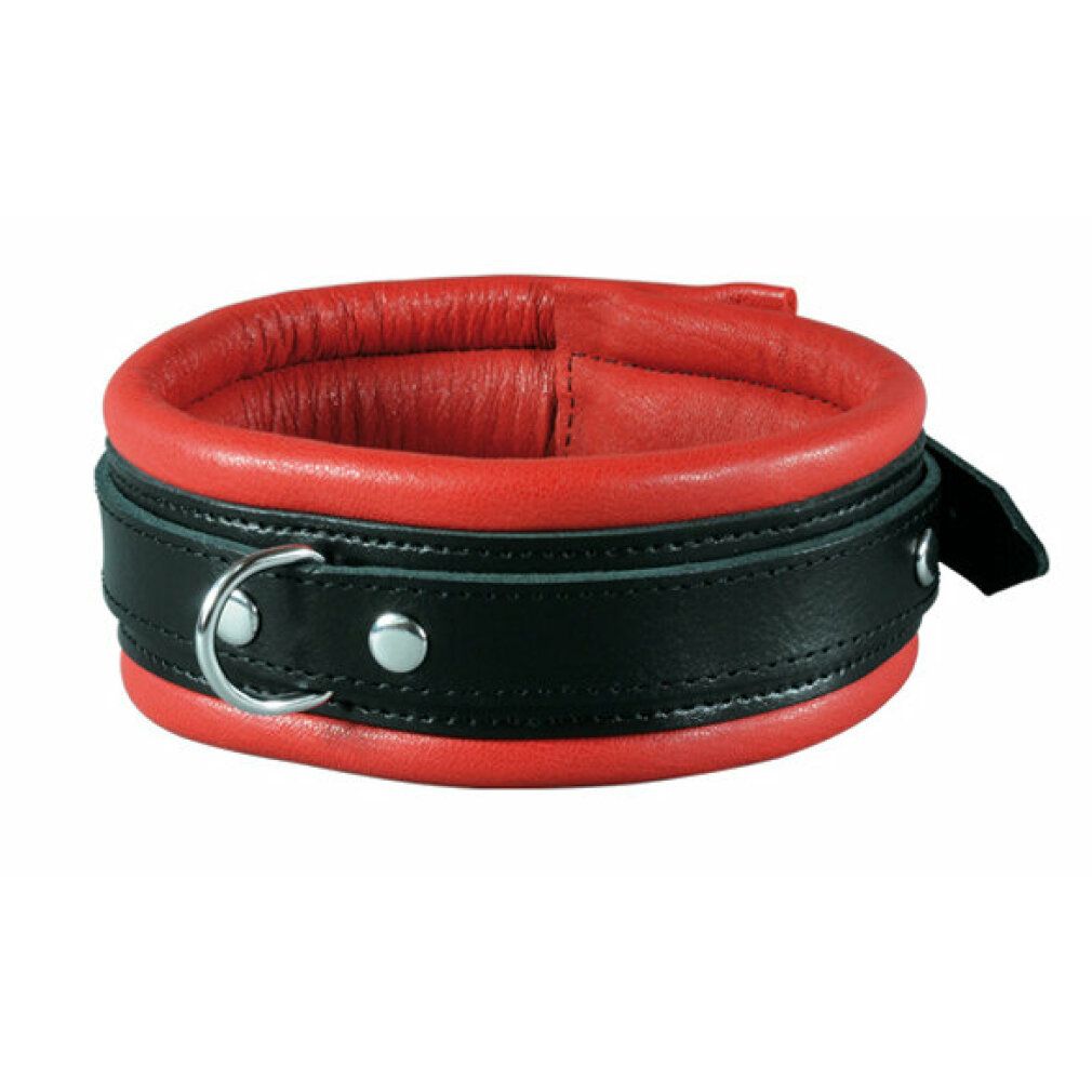 xx-dreamstoys Leder-Halsfessel rot/schwarz