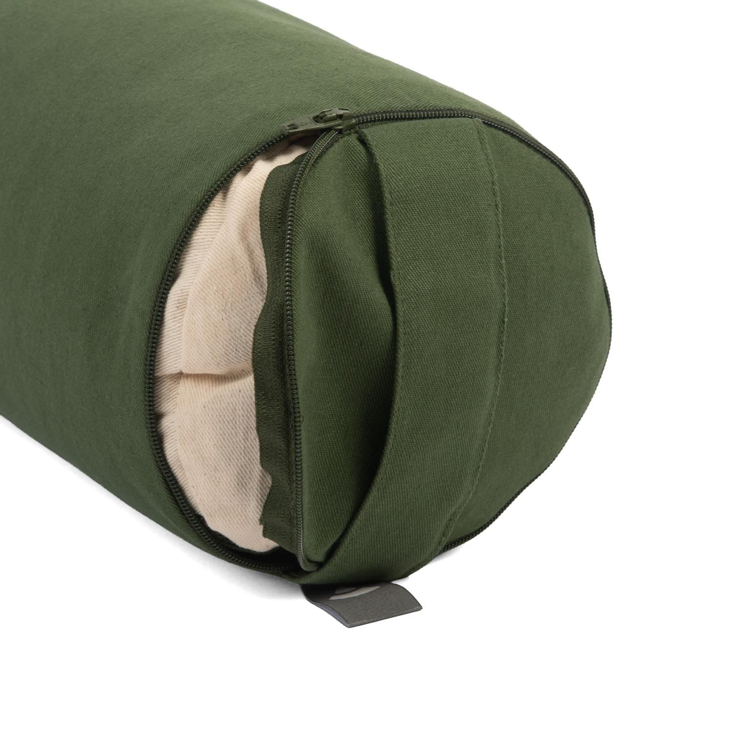 bodhi Yoga MINI BOLSTER ECO (Nackenrolle) Buchweizenschalen waldgrün