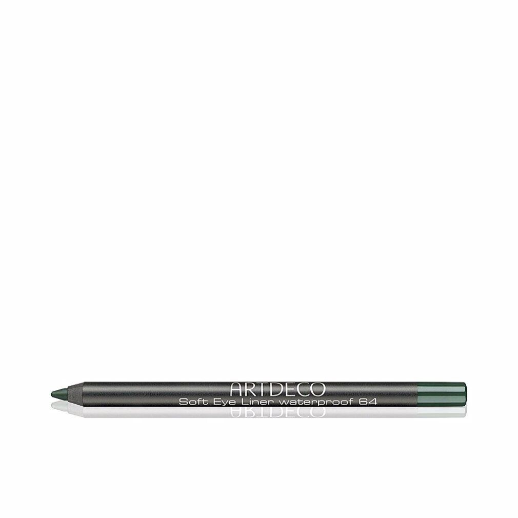 Grüner Artdeco Soft Eye Liner Waterproof 64. Stift mit schwarzem Schaft und Produktbezeichnung.