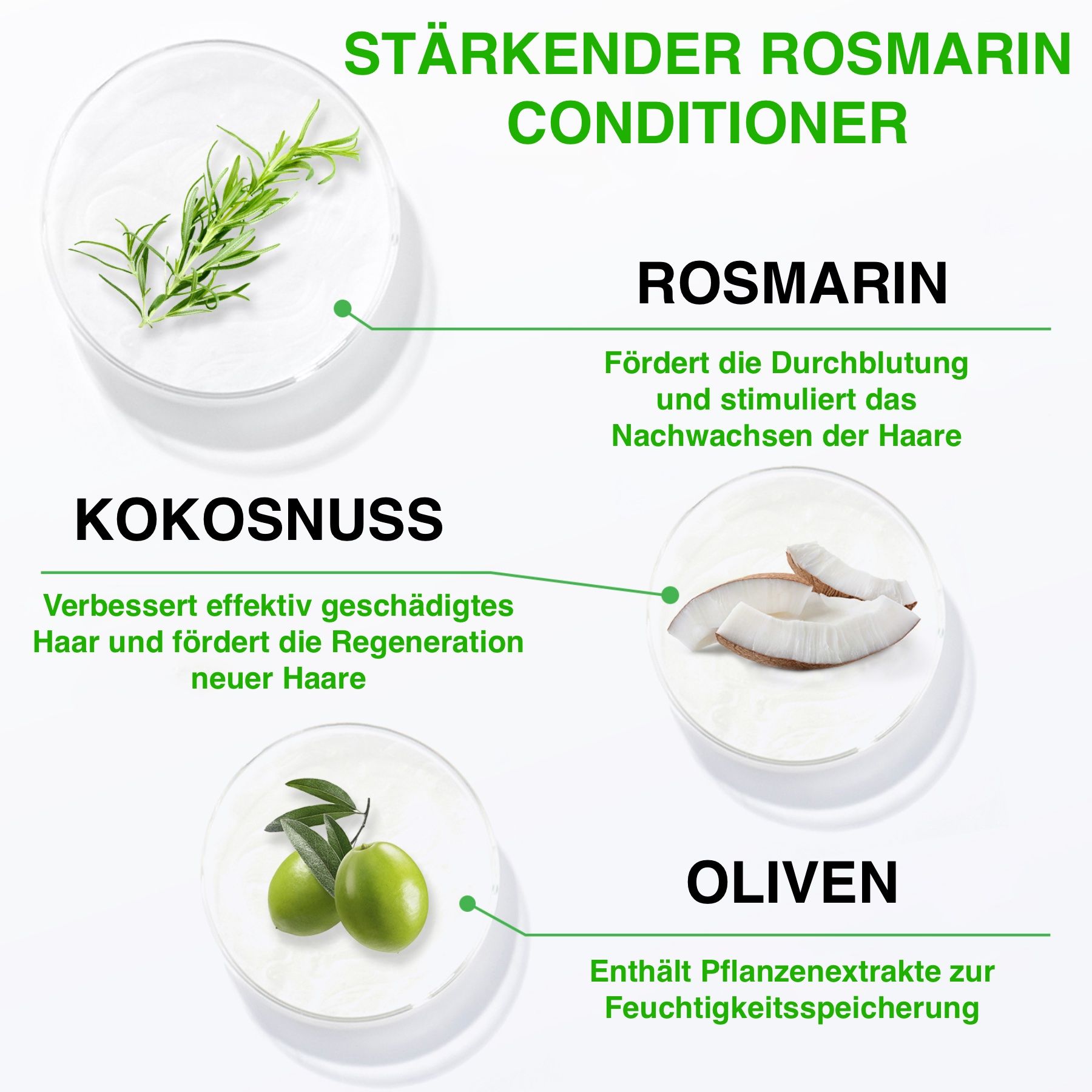 ALIVER Haarspülung mit Rosmarinöl für Haarwachstum