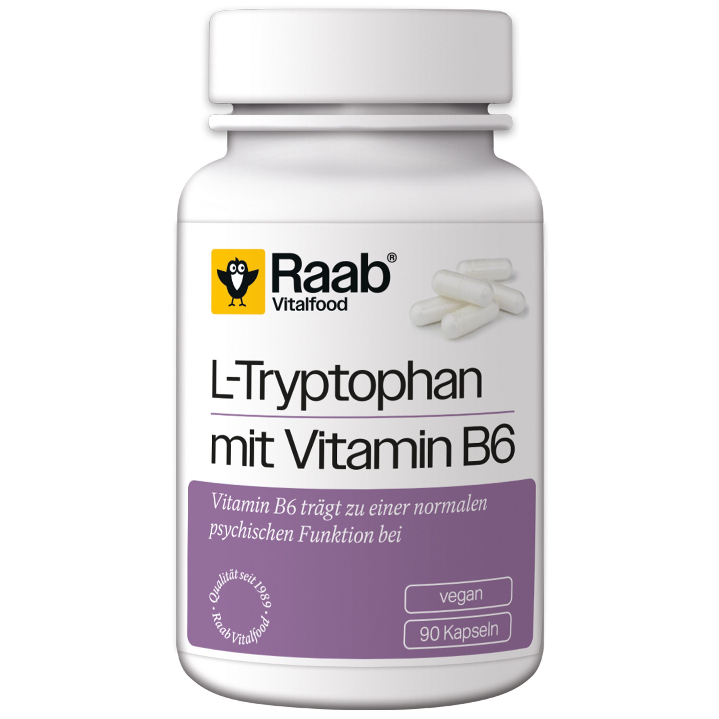Raab Vitalfood® L-Tryptophan mit Vitamin B6 Kapseln