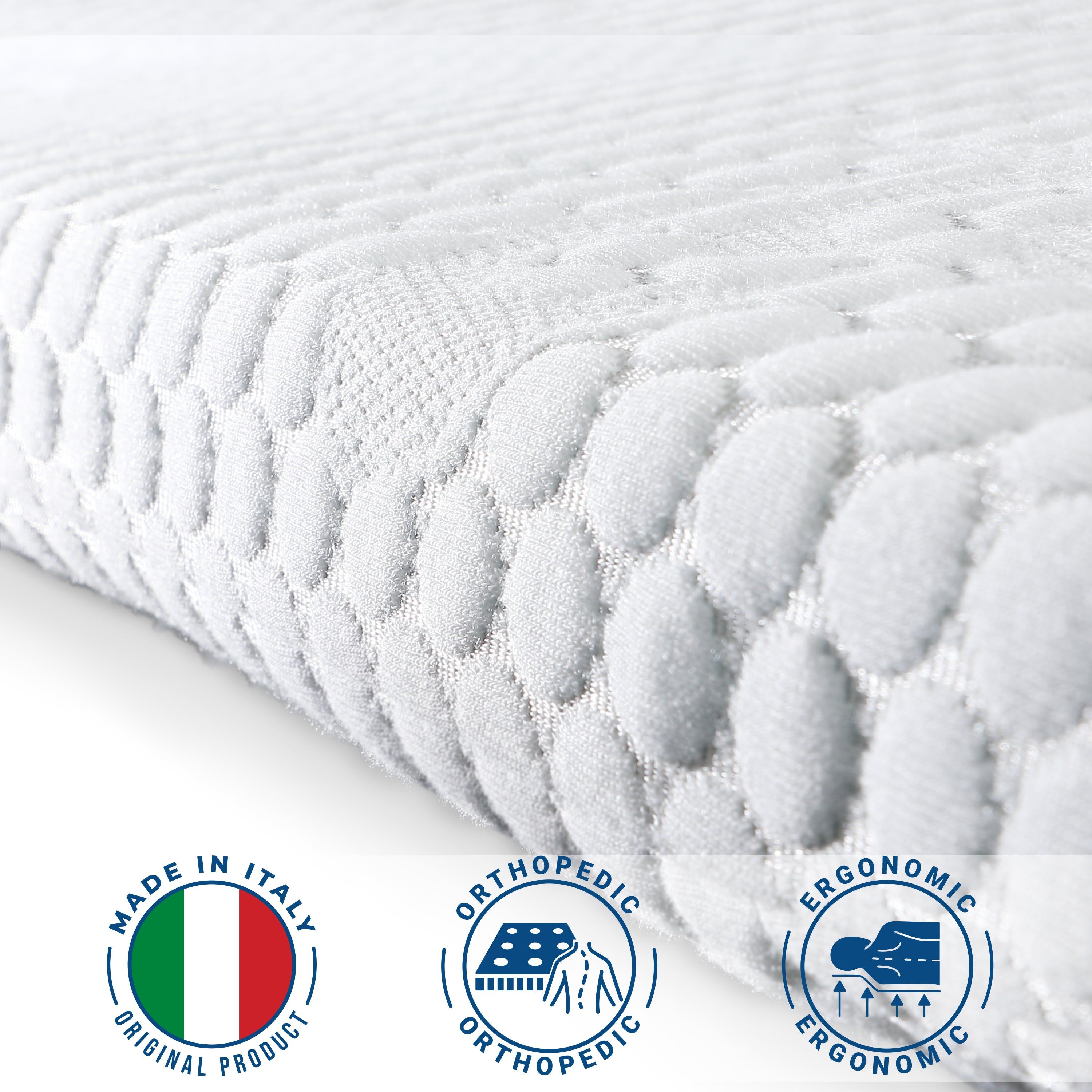 The White Stone Topper aus viskoelastischem Schaum 135 x 190 cm | Matratzenauflage 6 cm