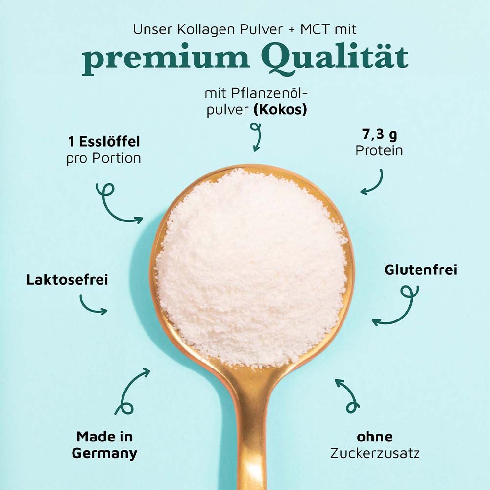 Gloura® Kollagen Hydrolysat Pulver (Typ 1 & 3) mit MCT Premium für Haut Haare Nägel