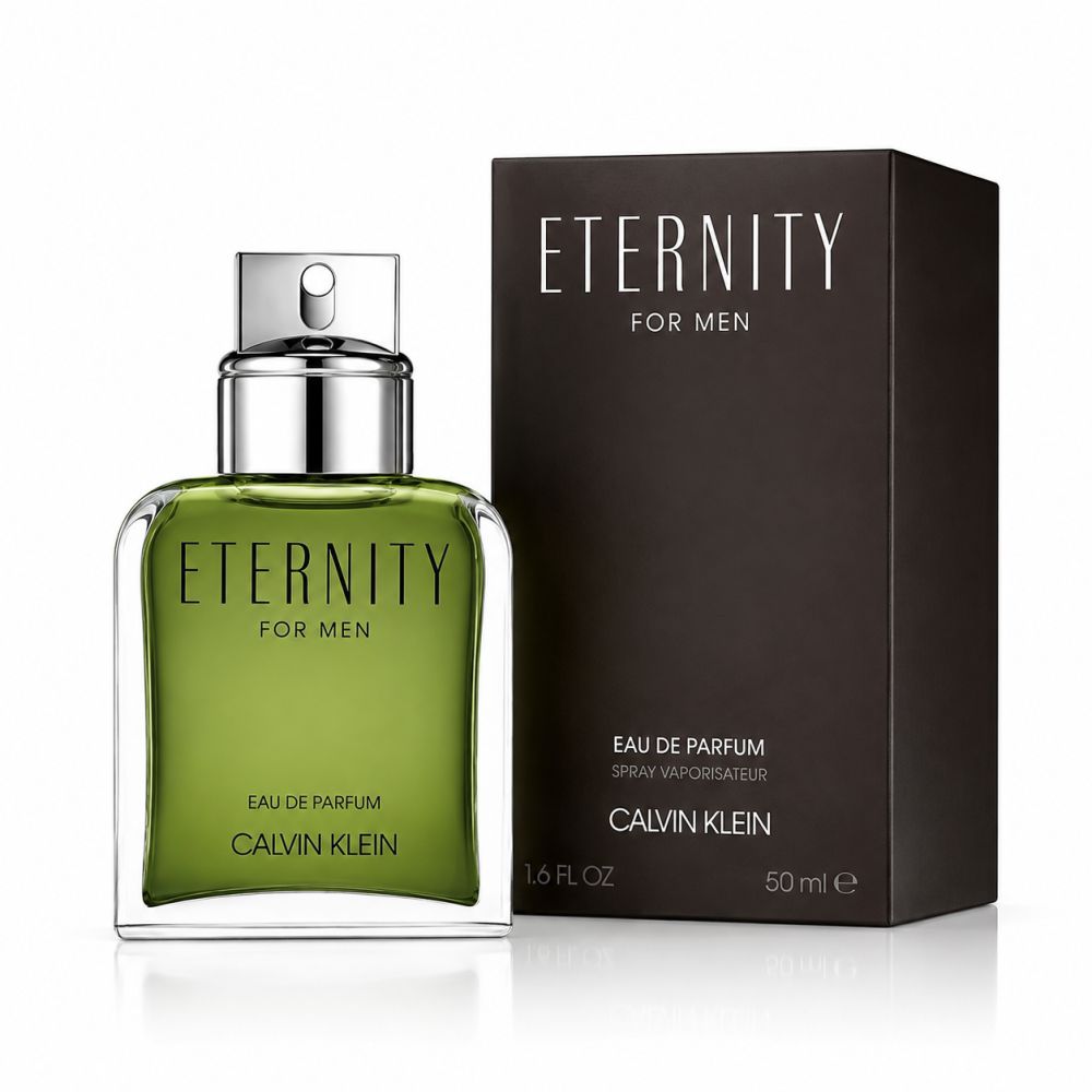 Calvin Klein Eternity for Men Eau de Parfum Flakon und Karton.