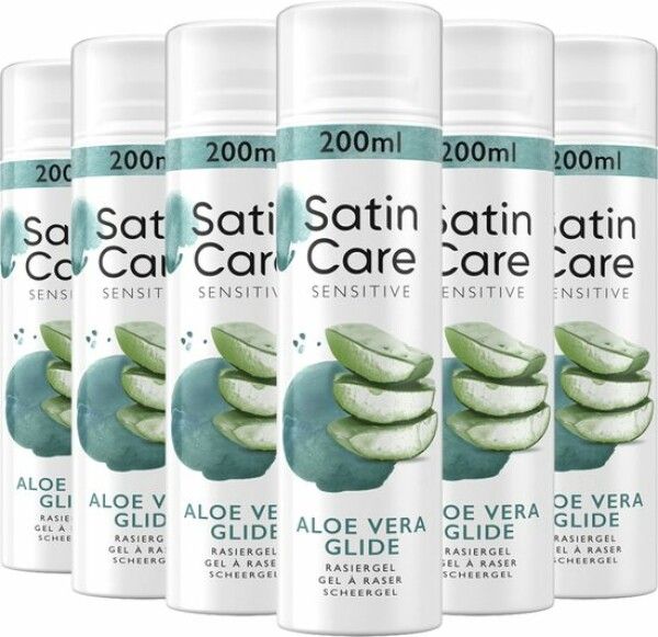 Multipack Gillette Satin Care Intimpflege Rasiergel Damen Gel Aloe Vera