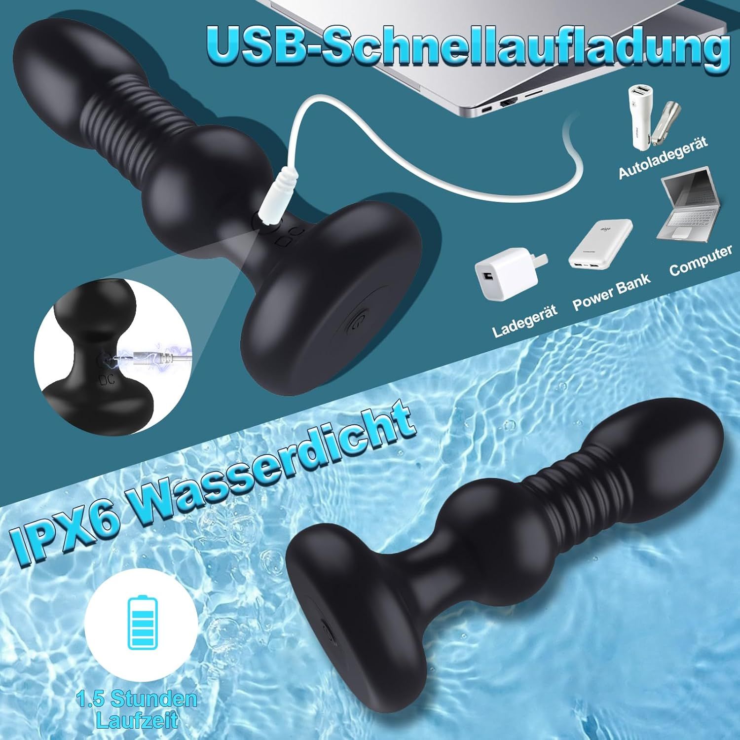 YICOCO Analvibratoren für Mann Analplug Sexspielzeug