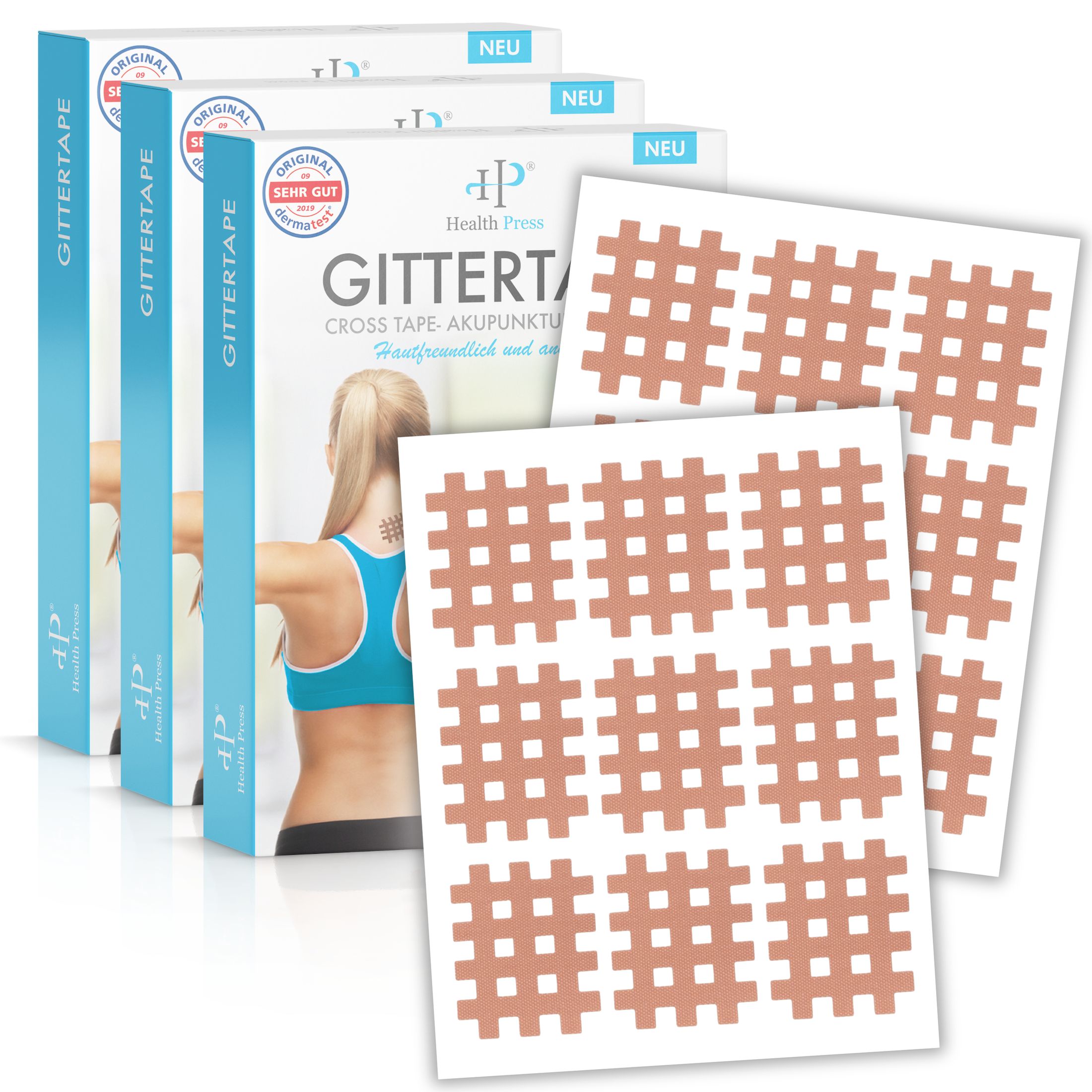 Health Press Gittertape Typ A – Crosstape & Gitterpflaster