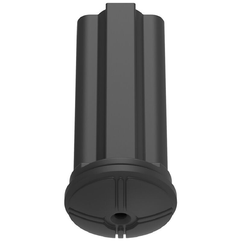 Titan Anal Sleeve, Ansicht von vorne, mit gerillter Oberfläche und rundem Abschluss.
