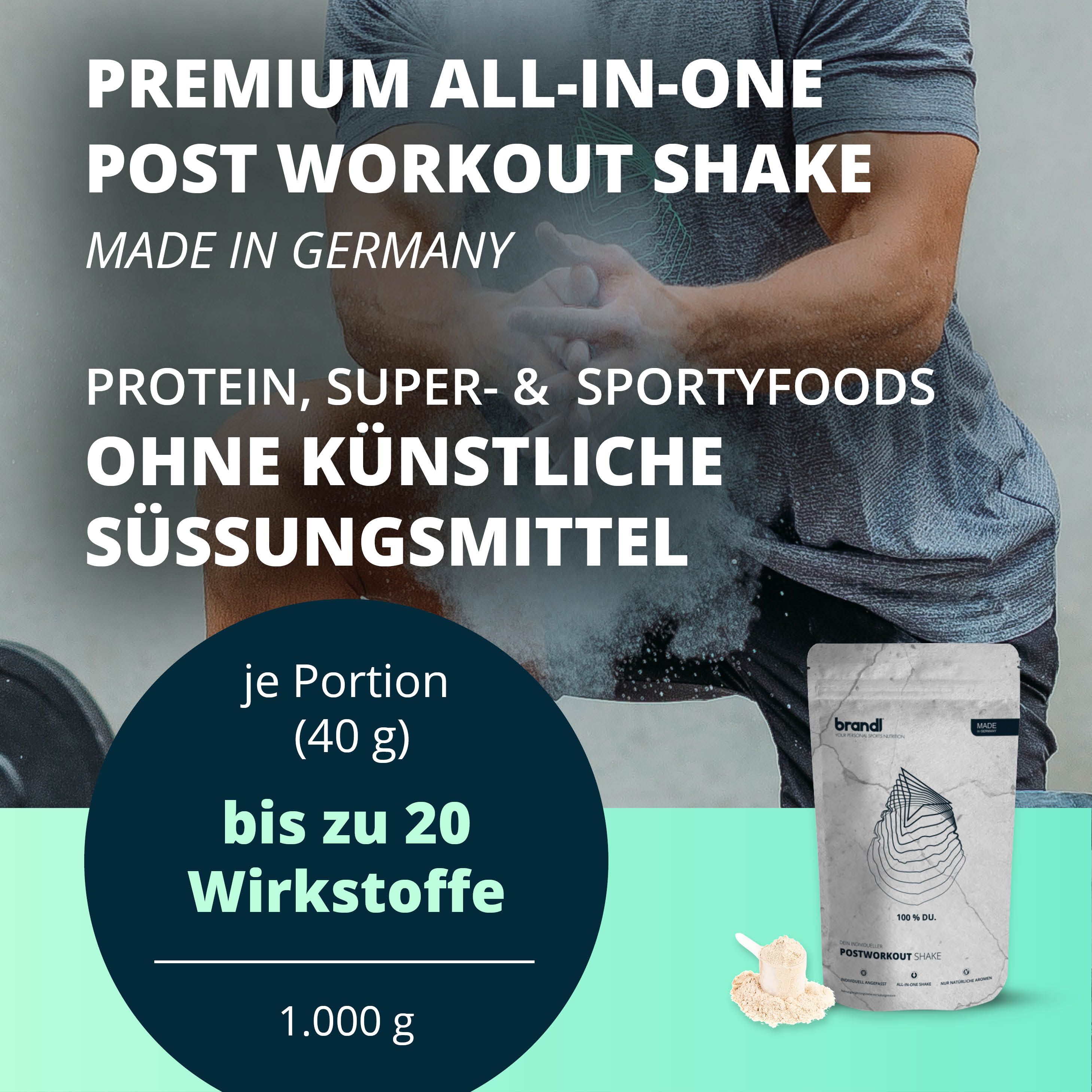 brandl® Veganes Protein-Pulver All-in-One nach dem Training | 4K-Kombi-Vegan-Protein