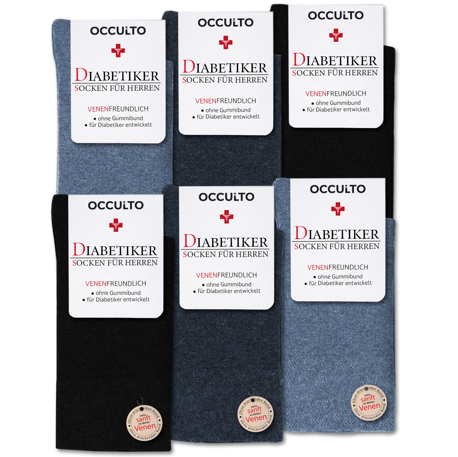 Occulto Diabetikersocken Herren