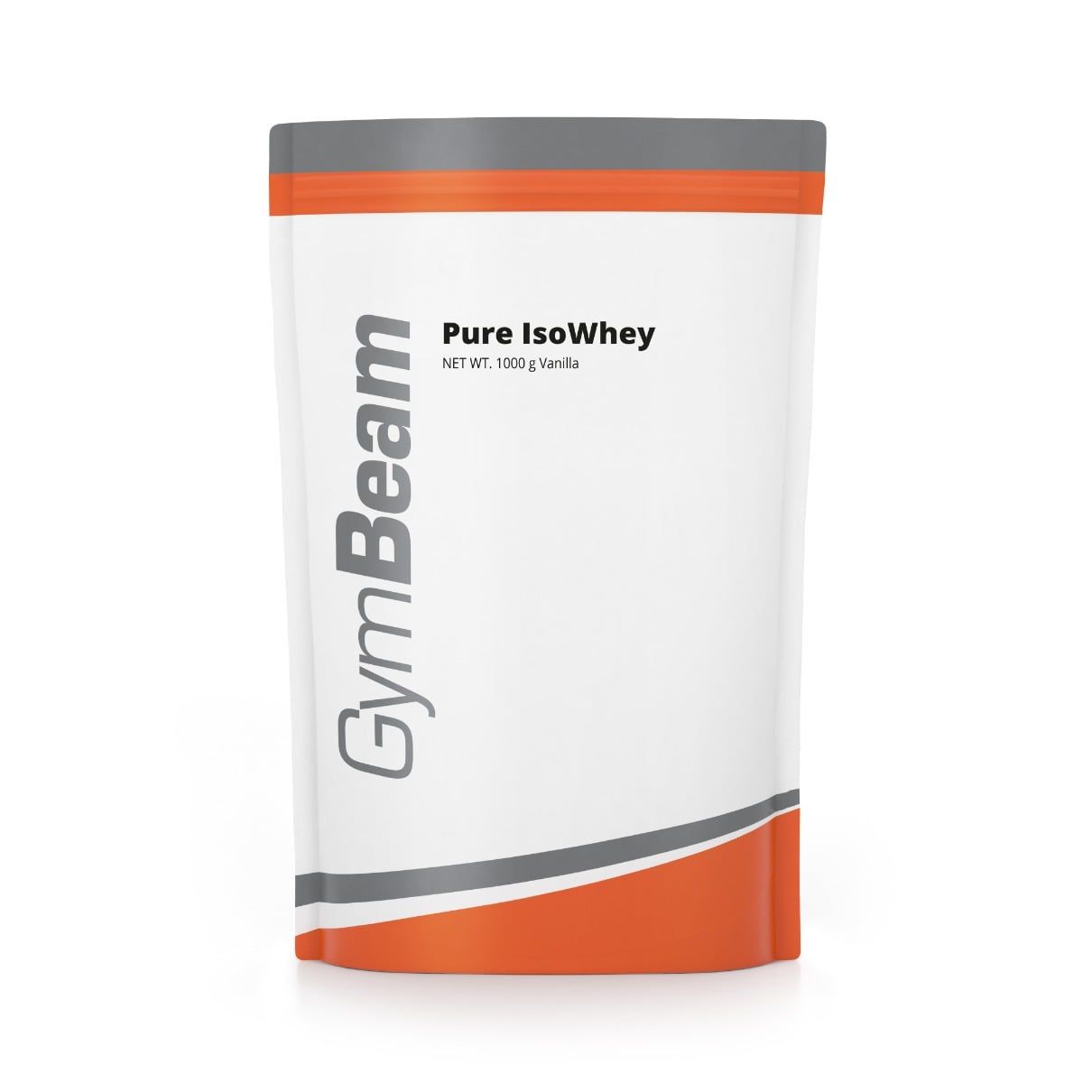 GymBeam Pure IsoWhey Molkenprotein-Isolat Pulver, 1000 g, Vanille-Geschmack.