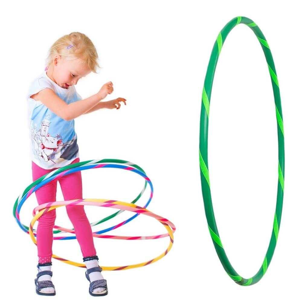 Hoopomania Kinder-Hula-Hoop mit Grip-Tape | Ø 80 cm | Grün-Grün
