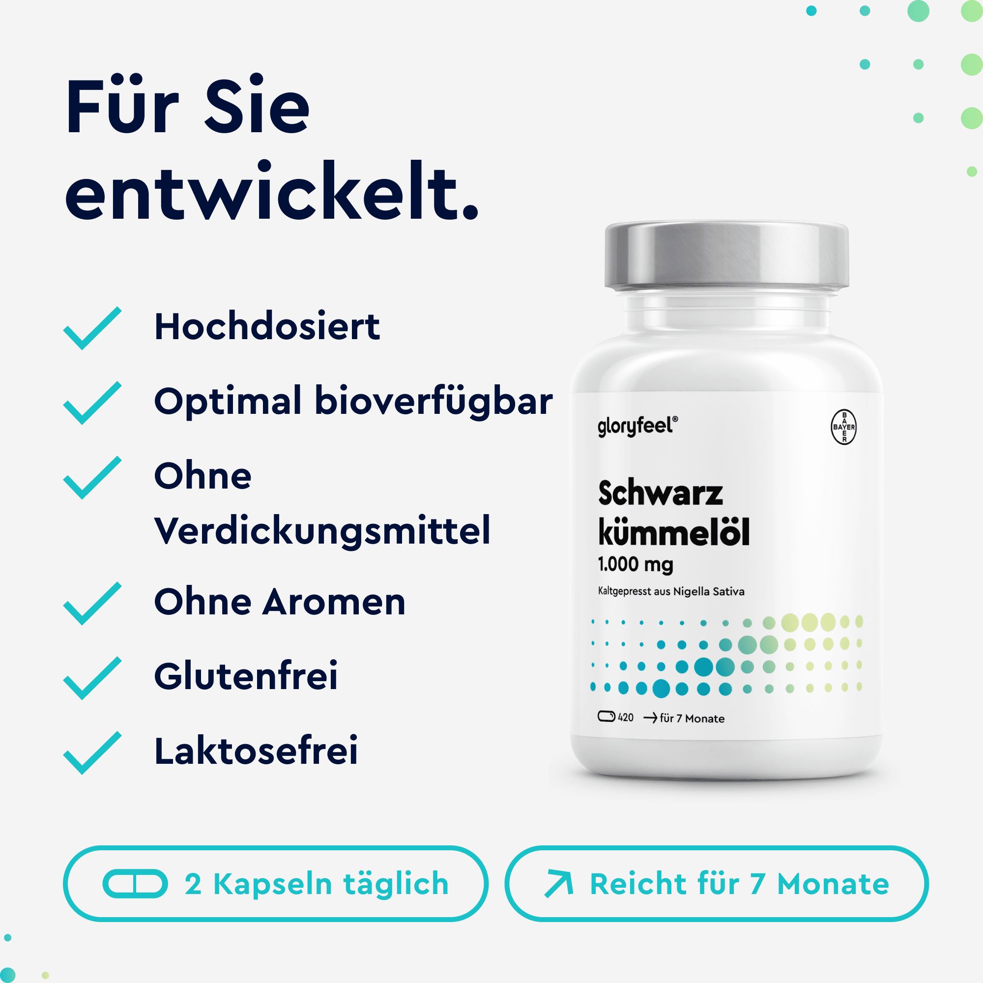 gloryfeel® Schwarzkümmelöl Kapseln