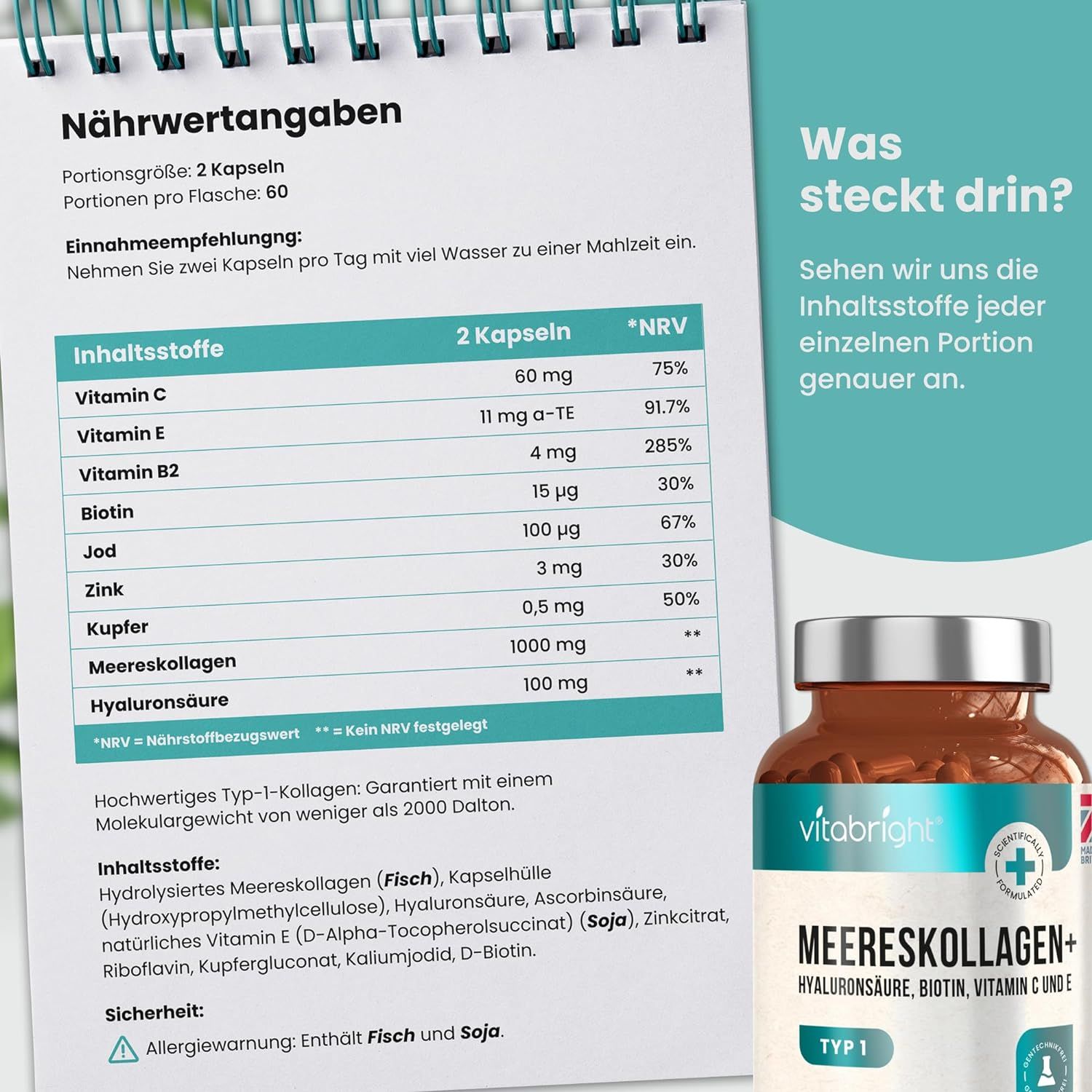 VitaBright Marine Collagen 1000mg