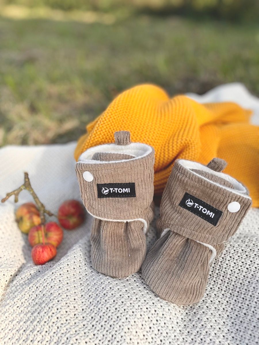 T-TOMI Krabbelschuhe Grey (3-6 Monate) WARM