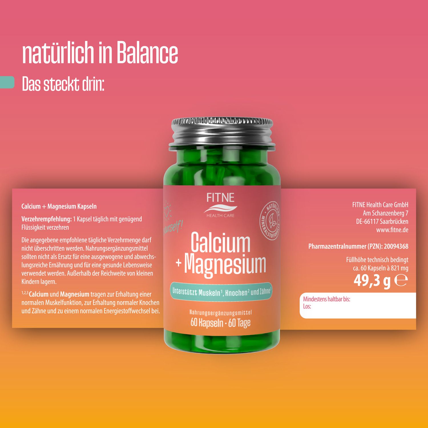 FITNE Calcium + Magnesium Kapseln