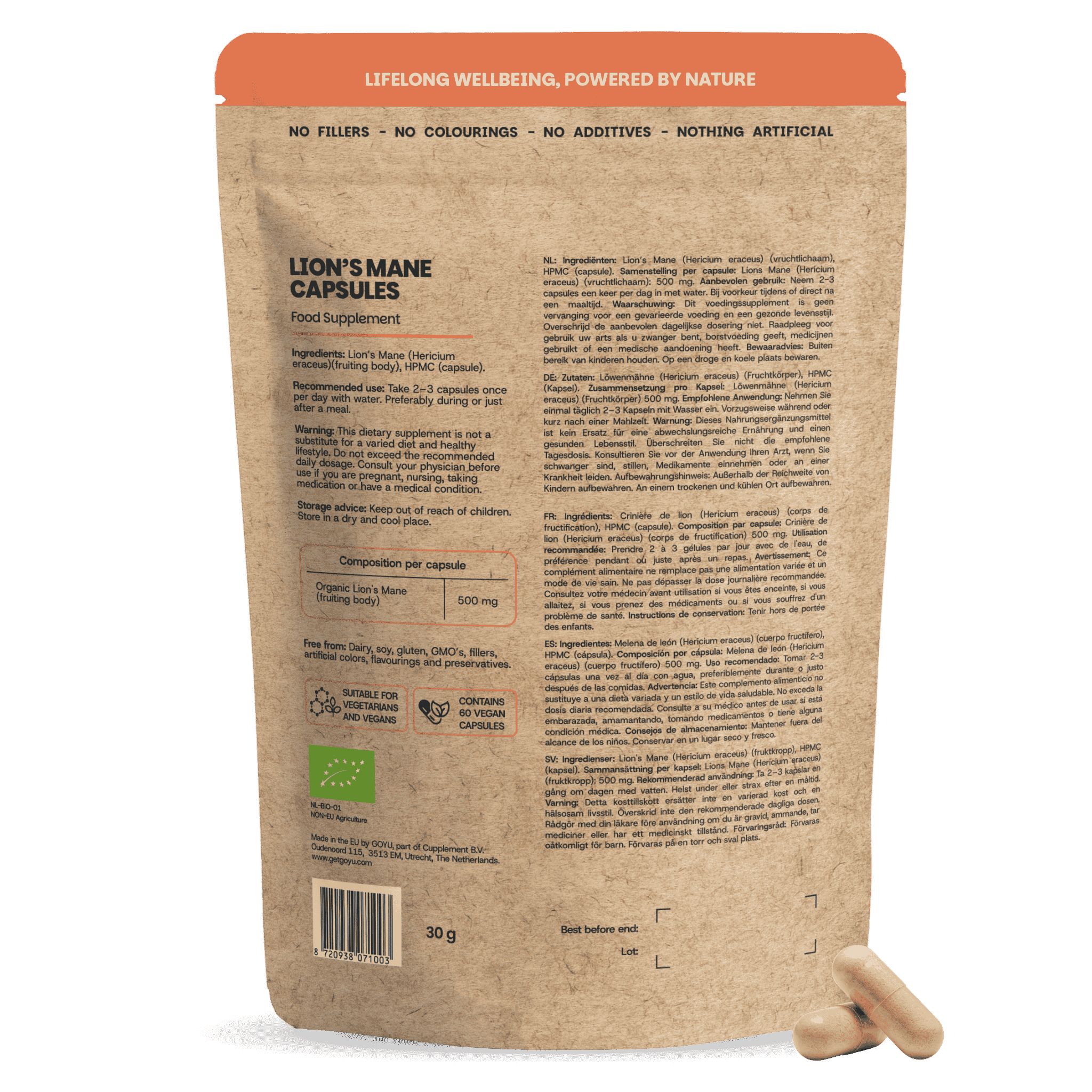Verpackung für Bart- und Schnurrbartfarbe, Schwarzbraun M-45.