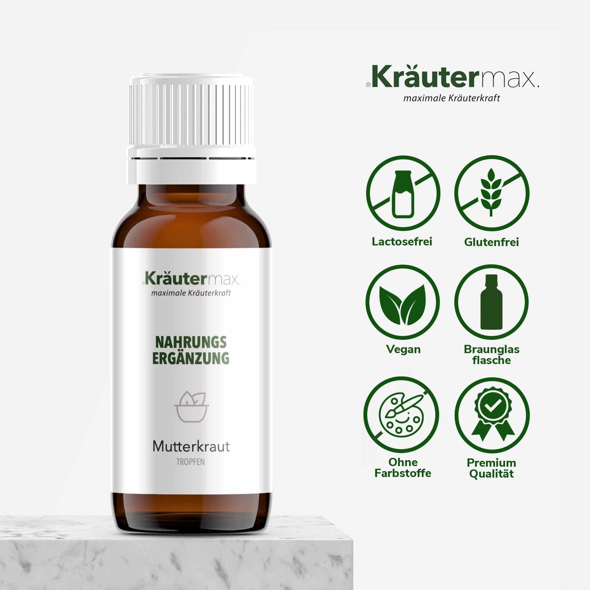 Kräutermax Mutterkraut Tropfen mit Extrakt aus Pyrethum parthenium