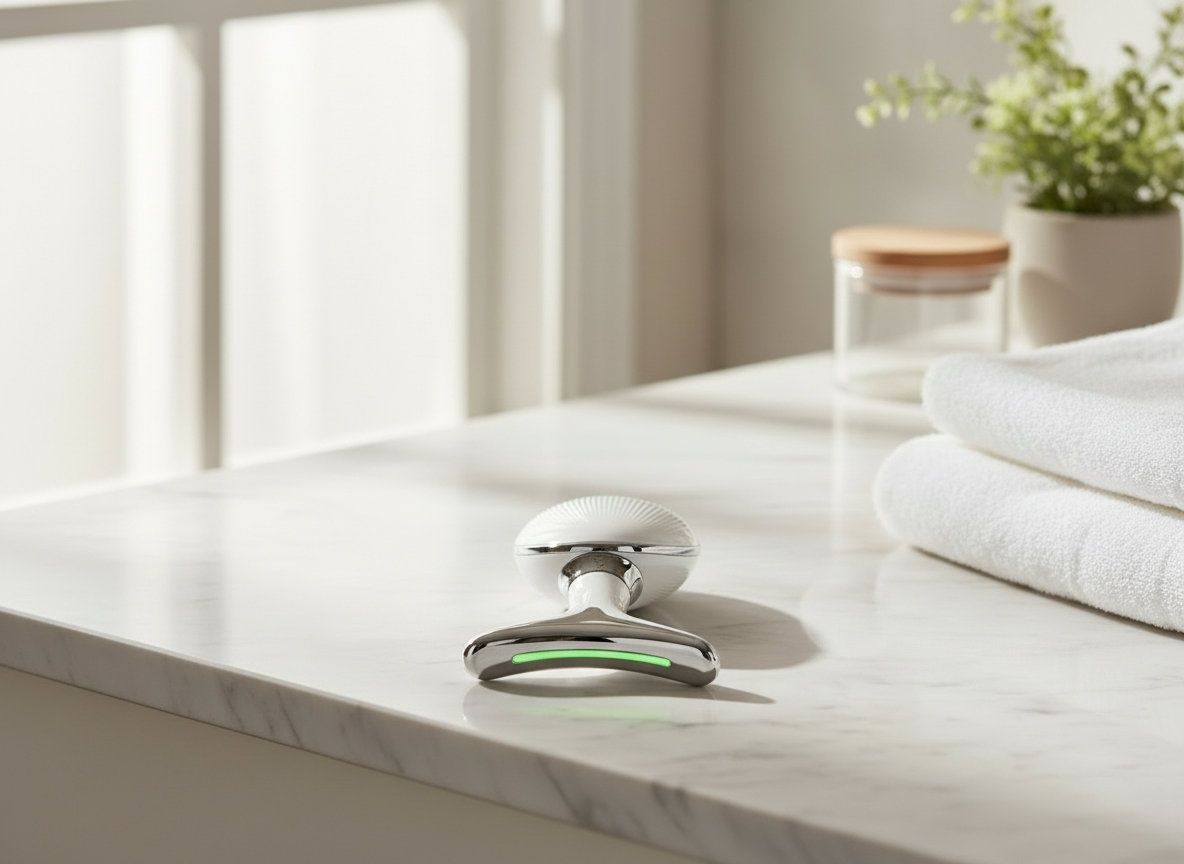 EMS- & LED-Gesichtsreinigungsgerät – Positive/Negative Ionen, Anti-Aging, Straffend & Wärme