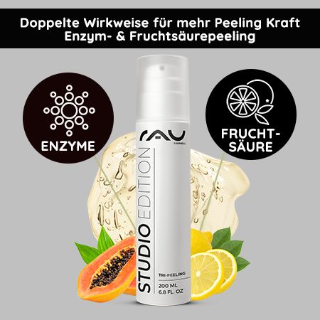 RAU Cosmetics Tri-Peeling Fruchtsäure- & Enzympeeling mit weißem Tee Tiefenreinigung