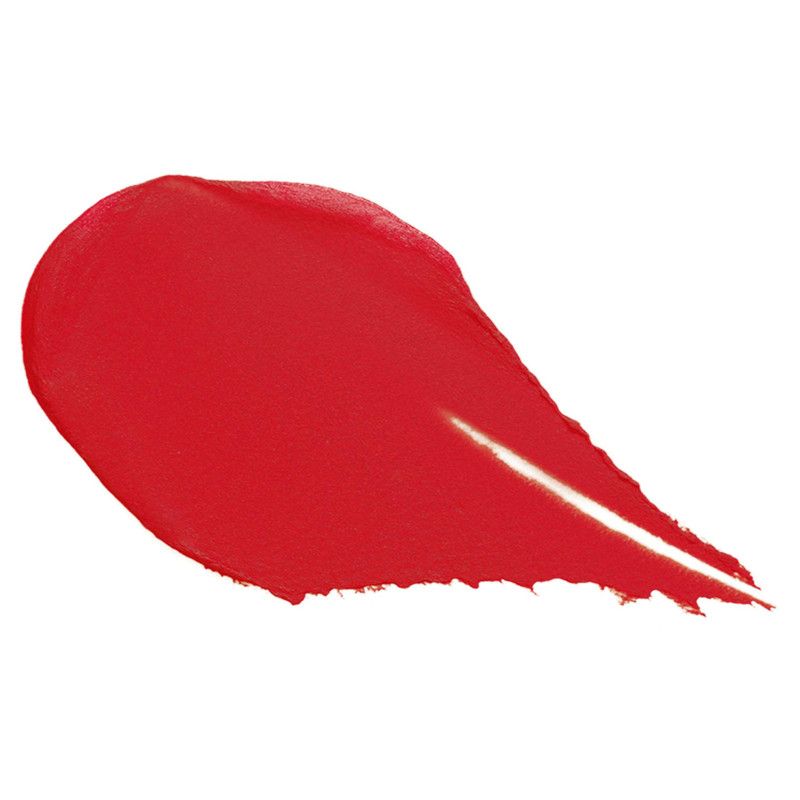 Roter Lippenstift-Swatch.
