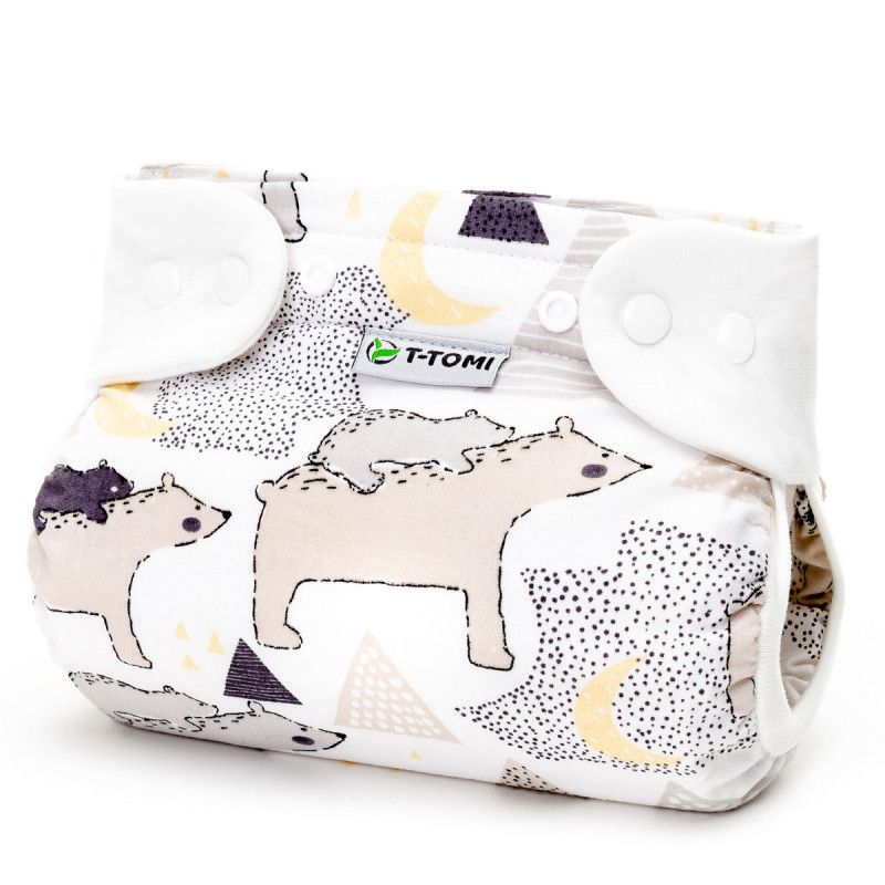 T-TOMI Orthopädisches Spreizhöschen für breites Wickeln - druckknöpfe Bears (5-9 kg)