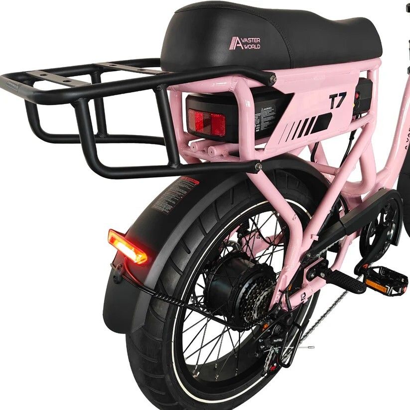AVDL T7 Elektrisches Pendlerfahrrad mit Gepäckträger, 48V 18Ah Akku