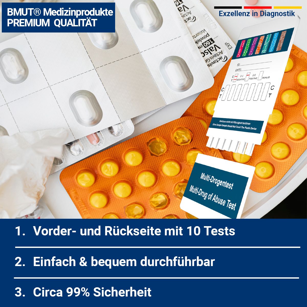 BMUT 10in1 Multi Drogentest Urintest 10 Drogenarten 5 St Shop Apotheke