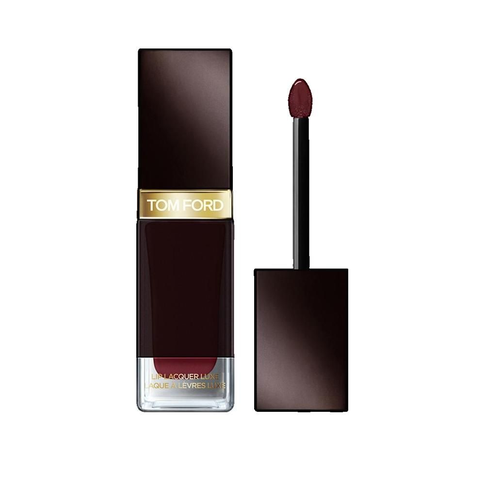 Lippenstift-Flakon mit schwarzem Deckel und Applikator. Marke Tom Ford.