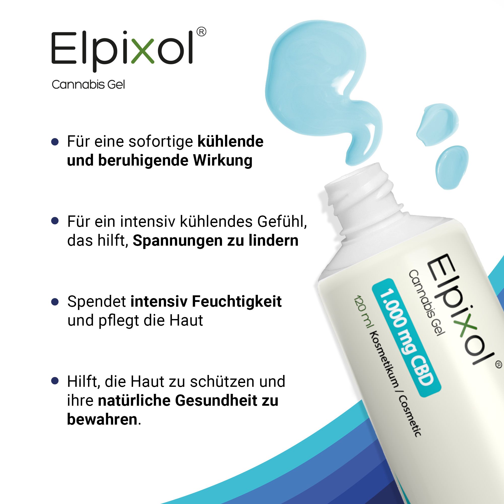 ELPIXOL® Cannabis Gel mit 1.000 mg CBD – Kühlgel