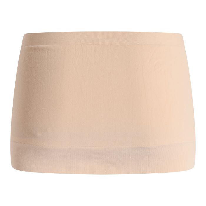 Hautfarbene StomaSafe PLUS light support. Elastisches Material, zylindrische Form. Für die Fixierung von Stoma-Produkten.