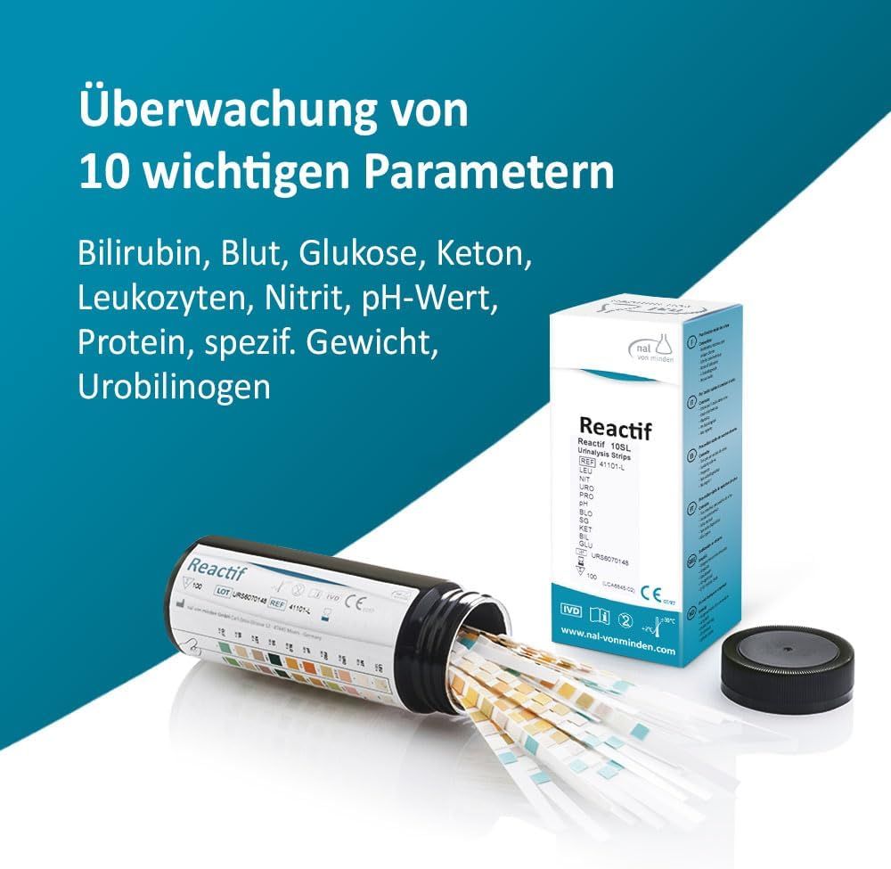 Reactif Gesundheitstest - Urin Teststreifen für 10 Parameter