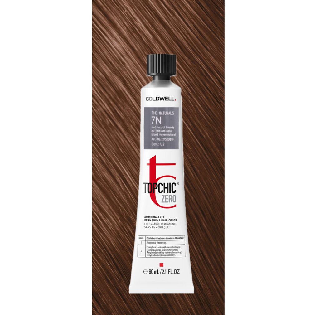Goldwell, TopChic Zero, permanente Haarfarbe, 7N Naturblond